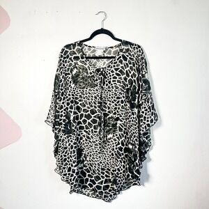 Jessica London Top Sheer Beach Cover Up Vacation Sz 18W